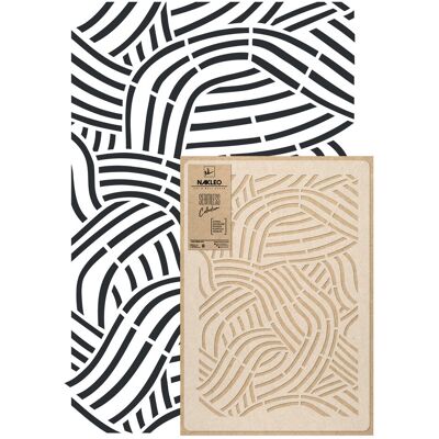 nakleo Szablon Malarski Wielokrotny Powtarzalny // Wavy Lines nakleo Szablon Malarski Wielokrotny Powtarzalny // Wavy Lines