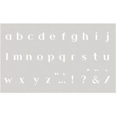 Inny producent Szablon małego alfabetu nr 1 - Czarny - 12 x 20 cm - Akcesoria do malowania Inny producent Szablon małego alfabetu nr 1 - Czarny - 12 x 20 cm - Akcesoria do malowania
