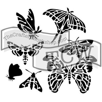 The Crafter`s Workshop, Inc. Szablon, powabne ćmy, 30,5 cm The Crafter`s Workshop, Inc. Szablon, powabne ćmy, 30,5 cm