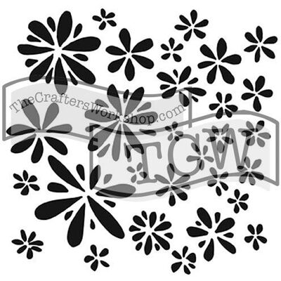 The Crafter`s Workshop, Inc. Szablon, wysyp stokrotek, 30,5 cm The Crafter`s Workshop, Inc. Szablon, wysyp stokrotek, 30,5 cm