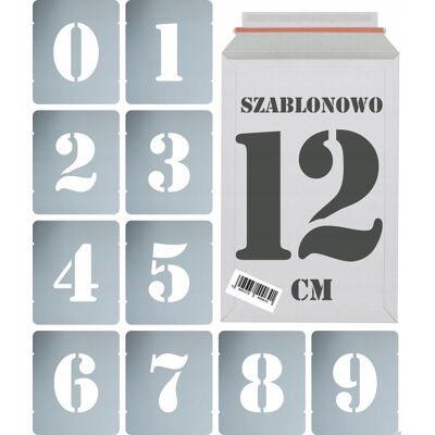Naklejkolandia Szablony malarskie wielorazowe Cyfry 12 cm komplet 10szt. Naklejkolandia Szablony malarskie wielorazowe Cyfry 12 cm komplet 10szt.