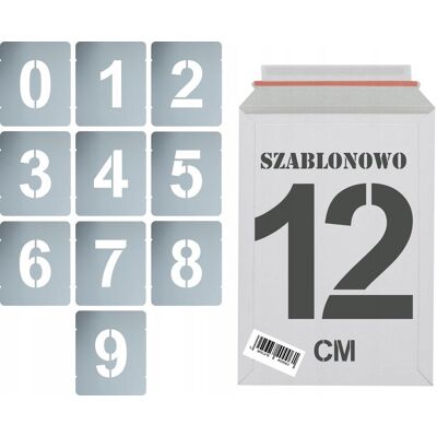 Naklejkolandia Szablony malarskie wielorazowe Cyfry 12cm zestaw 10szt. Naklejkolandia Szablony malarskie wielorazowe Cyfry 12cm zestaw 10szt.