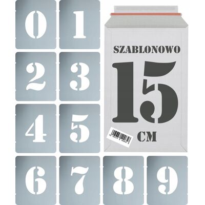 Naklejkolandia Szablony malarskie wielorazowe Cyfry 15 cm komplet 10szt. Naklejkolandia Szablony malarskie wielorazowe Cyfry 15 cm komplet 10szt.