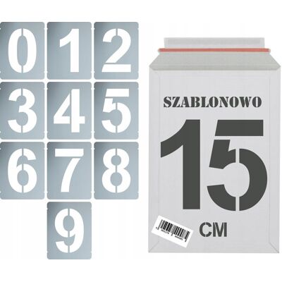 Naklejkolandia Szablony malarskie wielorazowe Cyfry 15cm zestaw 10szt. Naklejkolandia Szablony malarskie wielorazowe Cyfry 15cm zestaw 10szt.