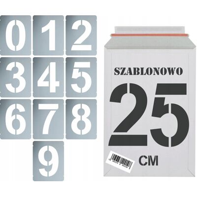 Naklejkolandia Szablony malarskie wielorazowe Cyfry 25cm zestaw 10szt. Naklejkolandia Szablony malarskie wielorazowe Cyfry 25cm zestaw 10szt.