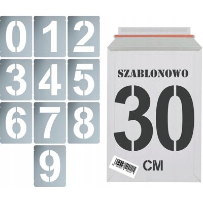 Naklejkolandia Szablony malarskie wielorazowe Cyfry 30cm zestaw 10szt. Naklejkolandia Szablony malarskie wielorazowe Cyfry 30cm zestaw 10szt.