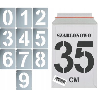 Naklejkolandia Szablony malarskie wielorazowe Cyfry 35cm zestaw 10szt. Naklejkolandia Szablony malarskie wielorazowe Cyfry 35cm zestaw 10szt.