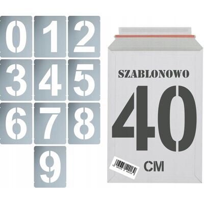 Naklejkolandia Szablony malarskie wielorazowe Cyfry 40cm zestaw 10szt. Naklejkolandia Szablony malarskie wielorazowe Cyfry 40cm zestaw 10szt.