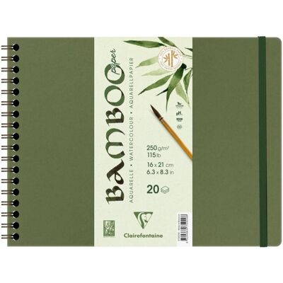 Papier akwarelowy Bamboo Clairefontaine 250 g/m² Blok spiralny - Papier akwarelowy Papier akwarelowy Bamboo Clairefontaine 250 g/m² Blok spiralny - Papier akwarelowy