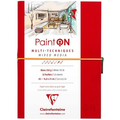 Clairefontaine Szkicownik Paint`On A5, 250g, Biały Clairefontaine Szkicownik Paint`On A5, 250g, Biały