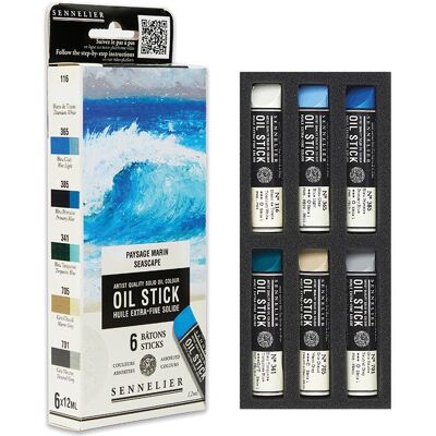 Olejowe pastele Sennelier Extra Fine 12ml - Krajobraz Morski - Pastel olejny - Materiały artystyczne Olejowe pastele Sennelier Extra Fine 12ml - Krajobraz Morski - Pastel olejny - Materiały artystyczne