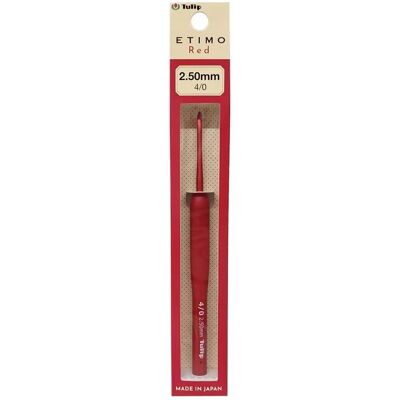 Czerwony ergonomiczny szydełko Tulip - 2,5mm Czerwony ergonomiczny szydełko Tulip - 2,5mm