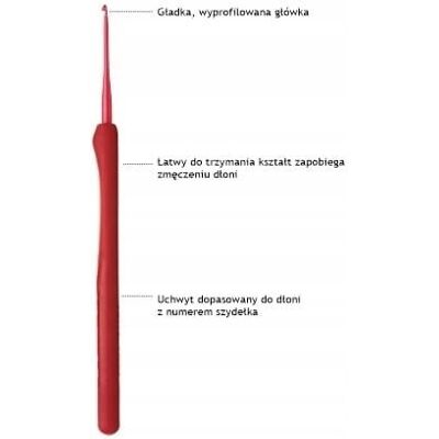 Tulip - Etimo Red - Ergonomiczna SoftGrip - 2.75mm - Crochet Hook Tulip - Etimo Red - Ergonomiczna SoftGrip - 2.75mm - Crochet Hook