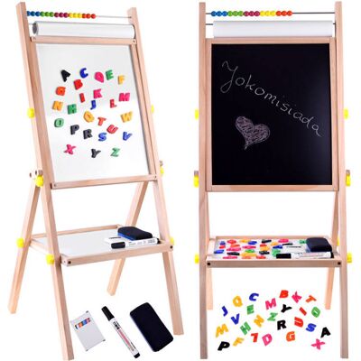 Inna producent Tablica drewniana 3w1 sztaluga kreda pisaki TA0096 Inna producent Tablica drewniana 3w1 sztaluga kreda pisaki TA0096