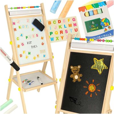 Artemis Tablica Drewniana Dwustronna Magnetyczna Kredowa Liczydło + Akcesoria Artemis Tablica Drewniana Dwustronna Magnetyczna Kredowa Liczydło + Akcesoria