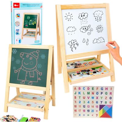 Inny producent Tablica Drewniana Dwustronna Magnetyczna Marker Kreda Literki Cyfry Gąbka Inny producent Tablica Drewniana Dwustronna Magnetyczna Marker Kreda Literki Cyfry Gąbka