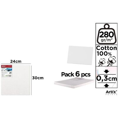 Artix Tablica malarska 24x30x0,3cm 280G/m2 (6szt) Artix Tablica malarska 24x30x0,3cm 280G/m2 (6szt)