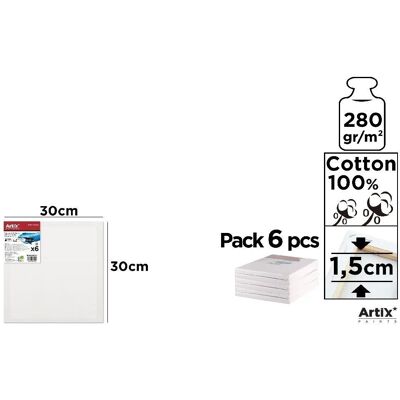 Artix Tablica malarska 30x30x1.5 cm 280g/m2 (6szt) Artix Tablica malarska 30x30x1.5 cm 280g/m2 (6szt)