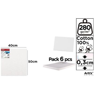 Artix Tablica malarska 40x50x0,3cm 280G/m2 (6szt) Artix Tablica malarska 40x50x0,3cm 280G/m2 (6szt)