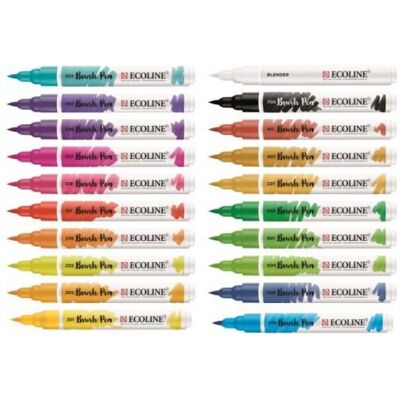 Zestaw 20 markerów pędzlowych akwarelowych Edding ECOLINE - Set of Watercolor Brush Pens Zestaw 20 markerów pędzlowych akwarelowych Edding ECOLINE - Set of Watercolor Brush Pens