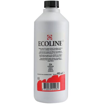 Talens Ecoline farba akwarel płyn 490ml 334 scarle Talens Ecoline farba akwarel płyn 490ml 334 scarle