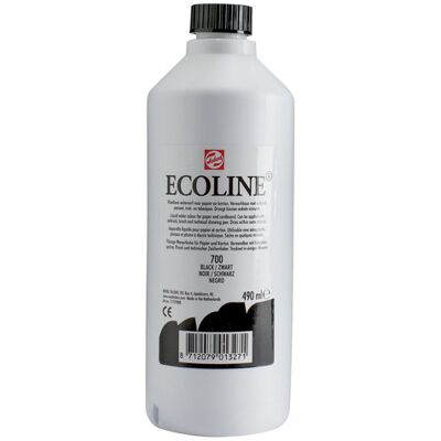 Talens Ecoline farba akwarel płyn 490ml 700 Black Talens Ecoline farba akwarel płyn 490ml 700 Black