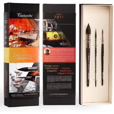 Tintoretto Roberto Zangarelli Zestaw Pędzli 3szt Tintoretto Roberto Zangarelli Zestaw Pędzli 3szt
