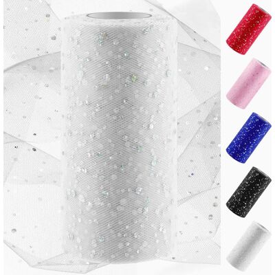 Inny producent Tiul 15 Cm 50 Metrów Rolka Brokat Siatka Wstążka Tkanina Diy Inny producent Tiul 15 Cm 50 Metrów Rolka Brokat Siatka Wstążka Tkanina Diy
