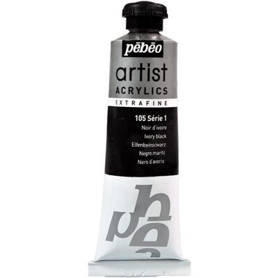 PEBEO Tubka 37 ml Farba Artystyczna Akrylowa Extra fine CZARNY Z KOŚCI SŁONIOWEJ PEBEO Tubka 37 ml Farba Artystyczna Akrylowa Extra fine CZARNY Z KOŚCI SŁONIOWEJ