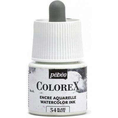 Tusze akwarelowe - PEBEO - Colorex - 45 ml - Kolor Biały - Uniseks Tusze akwarelowe - PEBEO - Colorex - 45 ml - Kolor Biały - Uniseks