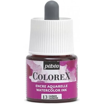 Tusze akwarelowe - PEBEO - Colorex - 45 ml - Kolor karminowy - Mieszane Tusze akwarelowe - PEBEO - Colorex - 45 ml - Kolor karminowy - Mieszane