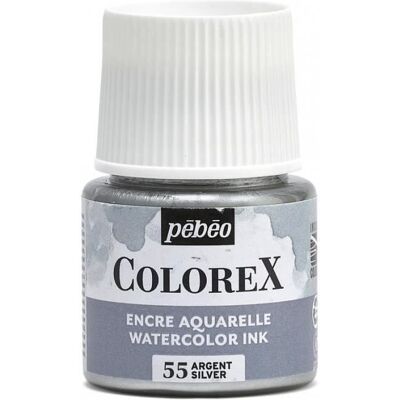 PEBEO Tusze Aquarelle Colorex - Wiele kolorów dostępnych - 45 ml Srebrny PEBEO Tusze Aquarelle Colorex - Wiele kolorów dostępnych - 45 ml Srebrny