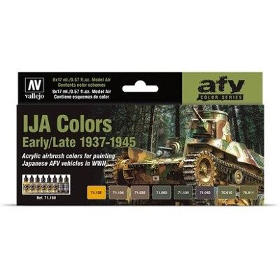 Vallejo: 71.160 - AFV - IJA Colors 1937-1945 (8x17 ml) Vallejo: 71.160 - AFV - IJA Colors 1937-1945 (8x17 ml)
