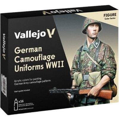 Vallejo: Model Color - Figure - German Camouflage Uniforms WWII (16 x 18 ml) Vallejo: Model Color - Figure - German Camouflage Uniforms WWII (16 x 18 ml)