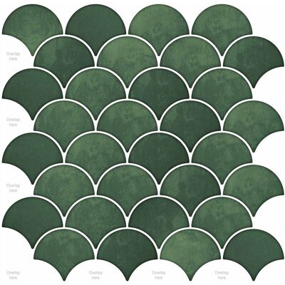 Vidaxl Płytka W Kształcie Łuski Ryb 10 Pcs Ciemnozielony 30 X 30 Cm Vidaxl Płytka W Kształcie Łuski Ryb 10 Pcs Ciemnozielony 30 X 30 Cm