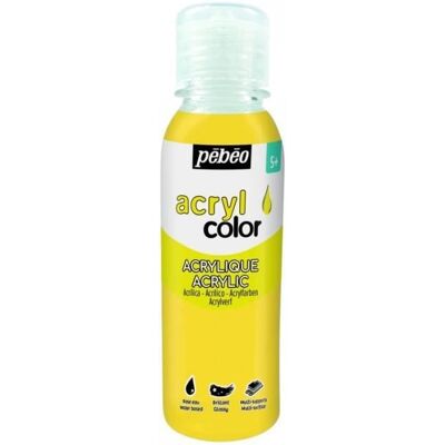 PÉBÉO Żółta farba akrylowa - Wielofunkcyjna - 150ml PÉBÉO Żółta farba akrylowa - Wielofunkcyjna - 150ml