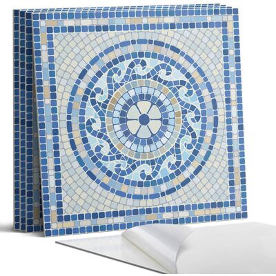 Coloray Winylowe płytki kwadratowe 50x50 cm – zestaw 4 sztuki Mozaika w odcieniach nieba Coloray Winylowe płytki kwadratowe 50x50 cm – zestaw 4 sztuki Mozaika w odcieniach nieba