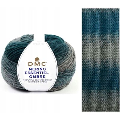 włóczka DMC MERINO ESSENTIALE OMBRE kol.1003 popielato-morska włóczka DMC MERINO ESSENTIALE OMBRE kol.1003 popielato-morska