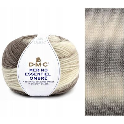 włóczka DMC MERINO ESSENTIALE OMBRE kol.1004 popielato-żółta włóczka DMC MERINO ESSENTIALE OMBRE kol.1004 popielato-żółta