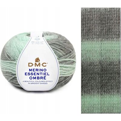 włóczka DMC MERINO ESSENTIALE OMBRE kol.1006 popielato-zielona włóczka DMC MERINO ESSENTIALE OMBRE kol.1006 popielato-zielona