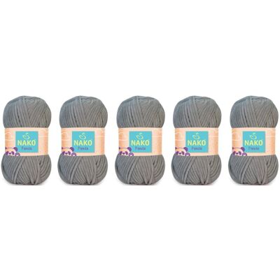 Włóczka Nako Panda 3095 Szary - Pakiet 5 X (100gr/120mt) Włóczka Nako Panda 3095 Szary - Pakiet 5 X (100gr/120mt)