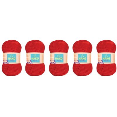 Włóczka Nako Panda 3108 Czerwony - Pakiet 5 X (100gr/120mt) Włóczka Nako Panda 3108 Czerwony - Pakiet 5 X (100gr/120mt)
