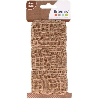 Inny producent Wstążka jutowa - Krata - 2 m x 4 cm Inny producent Wstążka jutowa - Krata - 2 m x 4 cm