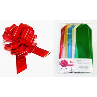 GIFT PACK wstążka Kokarda ściągana, 50 metalowa alc Kol Folia A 10 GIFT PACK wstążka Kokarda ściągana, 50 metalowa alc Kol Folia A 10