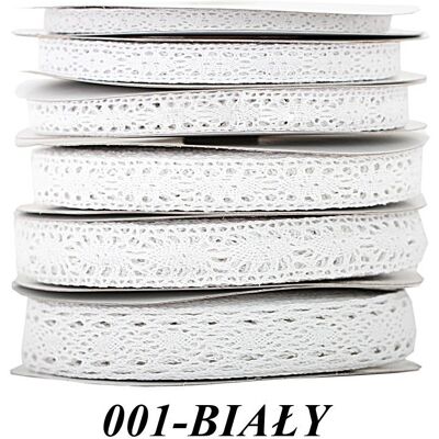 Pogotowie Florystyczno-Ślubne Wstążka materiałowa koronka 20mm/25y, biała - WKOR20/25Y-001 Pogotowie Florystyczno-Ślubne Wstążka materiałowa koronka 20mm/25y, biała - WKOR20/25Y-001
