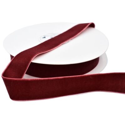 Pogotowie Florystyczno-Ślubne Wstążka velvetowa dwustronna, 25mm/9mb, bordowa - VLD25-060 Pogotowie Florystyczno-Ślubne Wstążka velvetowa dwustronna, 25mm/9mb, bordowa - VLD25-060