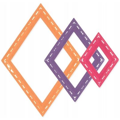 Wykrojnik Do Papieru Sizzix Framelits - Katy Deco Diamonds Romby Wykrojnik Do Papieru Sizzix Framelits - Katy Deco Diamonds Romby