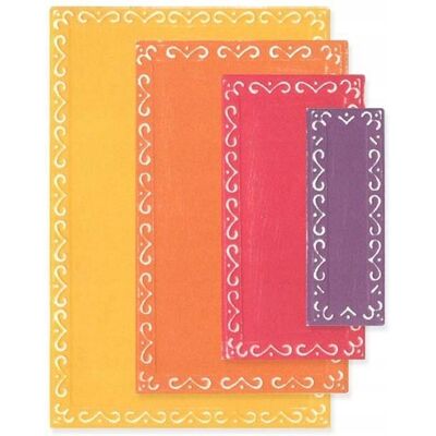 WYKROJNIK do papieru Sizzix Framelits ramki prostokątne z tłoczeniem WYKROJNIK do papieru Sizzix Framelits ramki prostokątne z tłoczeniem