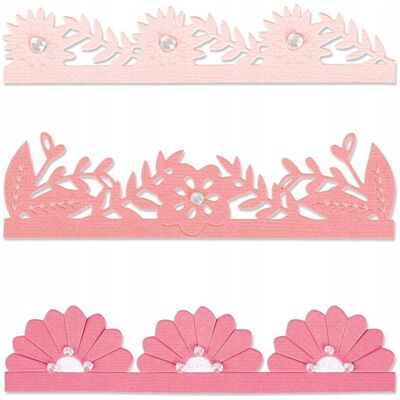 WYKROJNIK do papieru Sizzix Thinlits - Bold Floral Edges bordery kwiatowe WYKROJNIK do papieru Sizzix Thinlits - Bold Floral Edges bordery kwiatowe
