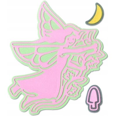 WYKROJNIK do papieru Sizzix Thinlits - Fairy #1 wróżka księżyc grzyb WYKROJNIK do papieru Sizzix Thinlits - Fairy #1 wróżka księżyc grzyb